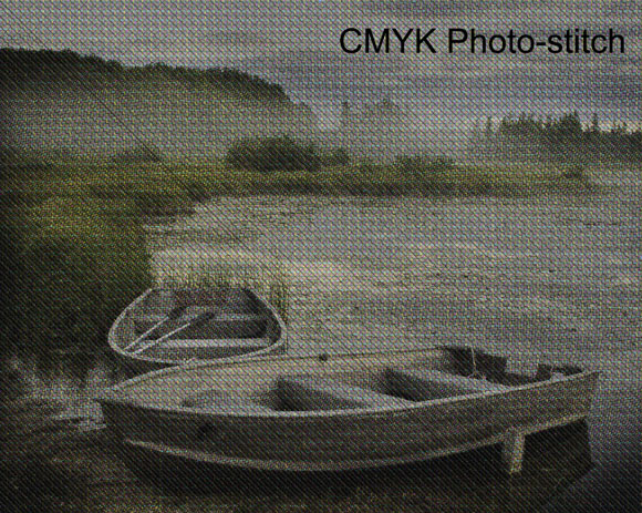 CMYK (Cyan, Magenta, Yellow, Black) photo-stitch