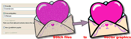 Import stitch file