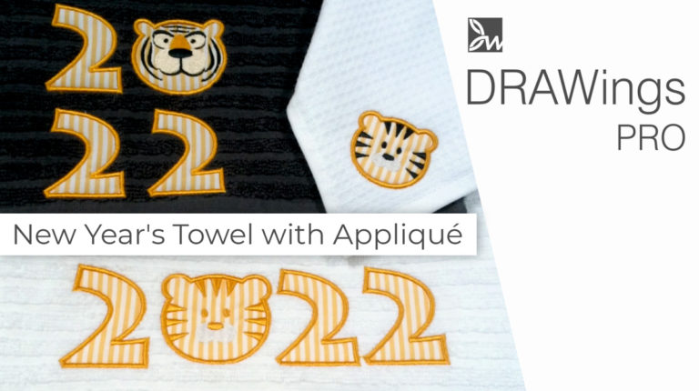 New Year’s Towel with Applique