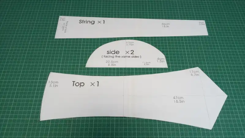Create a unique bandana cap with your embroideries 3 pattern 6 cutted out