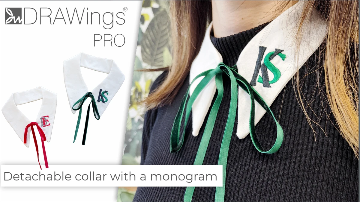 How to Make a Detachable Collar with an Embroidered Monogram