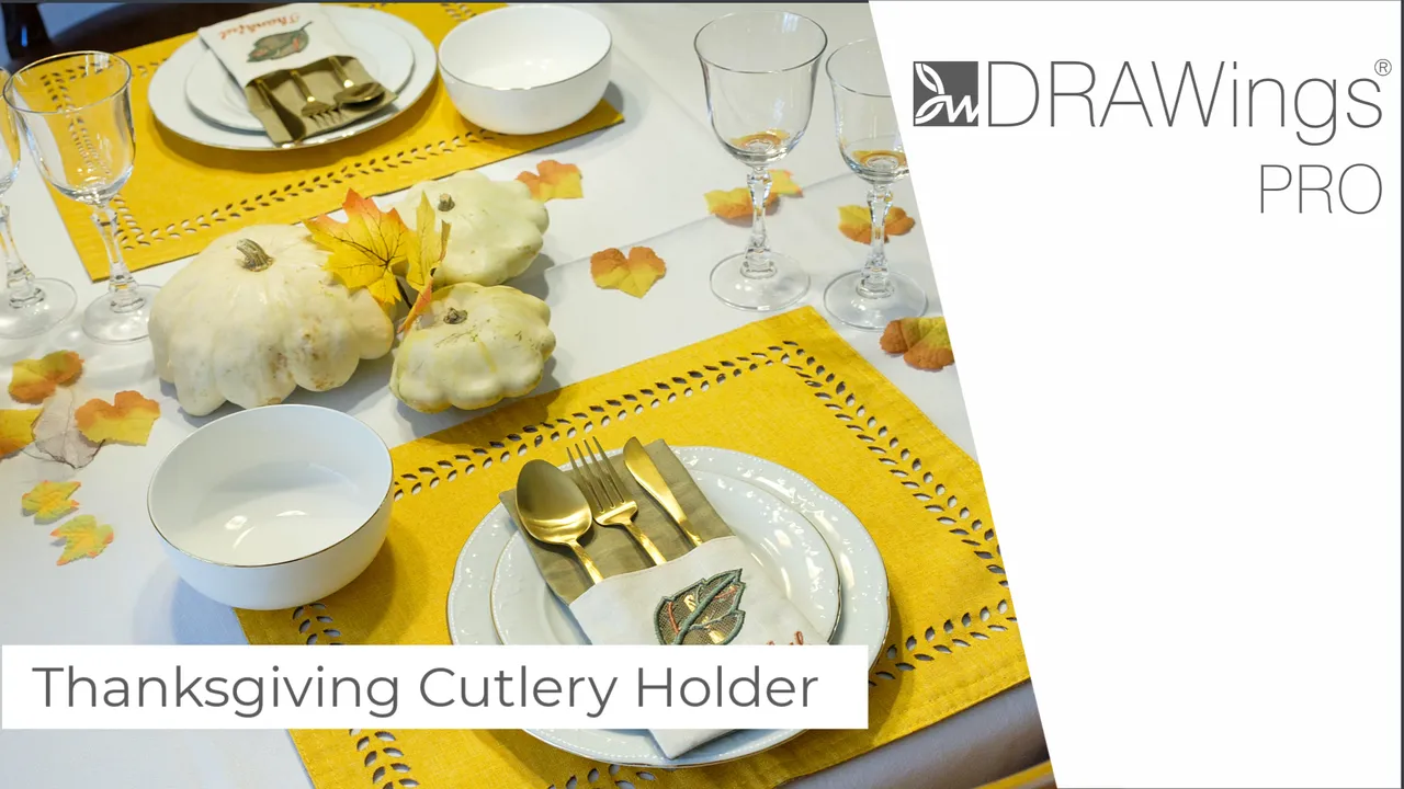 Create a Cutlery Holder with Leaf-shaped Tulle Appliqué