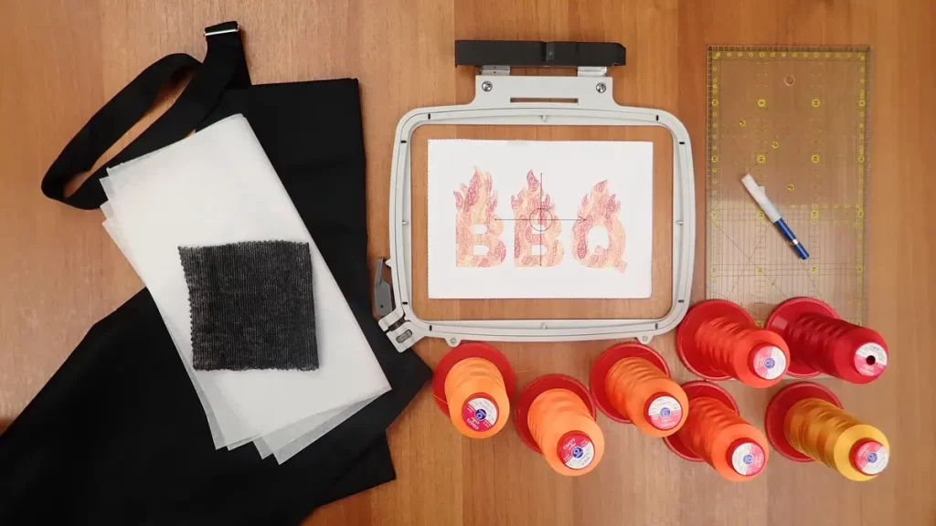 Create Eye-Catching BBQ Apron Designs with Stunning PaintStitch Embroidery 5 Create Eye-Catching BBQ Apron Designs with Stunning PaintStitch Embroidery- Materials