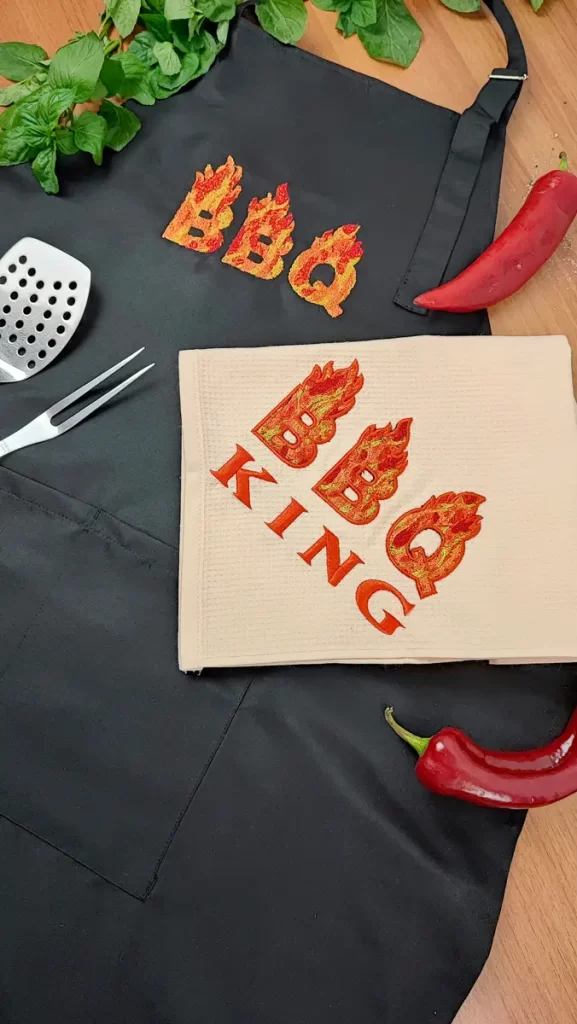 Create Eye-Catching BBQ Apron Designs with Stunning PaintStitch Embroidery 10 Create Eye-Catching BBQ Apron Designs with Stunning PaintStitch Embroidery