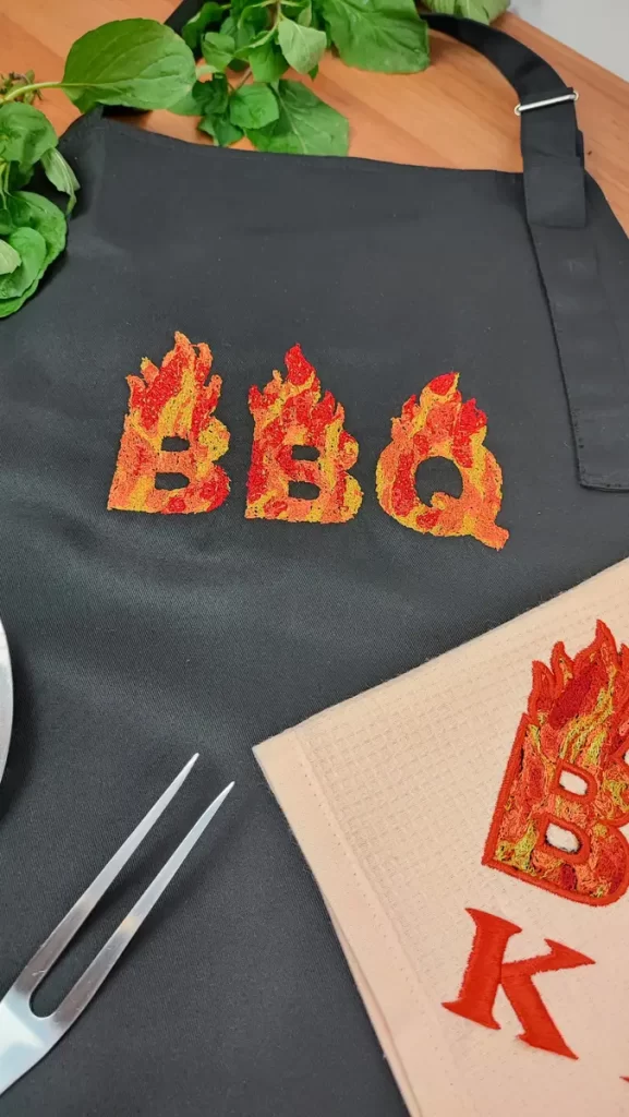 Create Eye-Catching BBQ Apron Designs with Stunning PaintStitch Embroidery 11 Create Eye-Catching BBQ Apron Designs with Stunning PaintStitch Embroidery