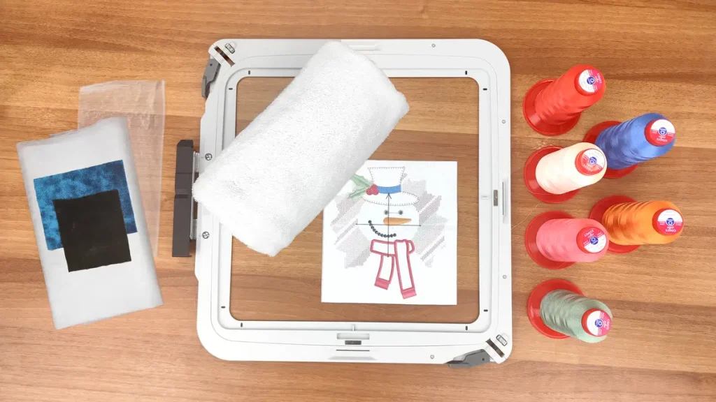 Creating an Embossed Snowman on Towels with Cross Stitch & 3D Fringe 15 Creating an Embossed Snowman on Towels with Cross Stitch 3D Fringe 13