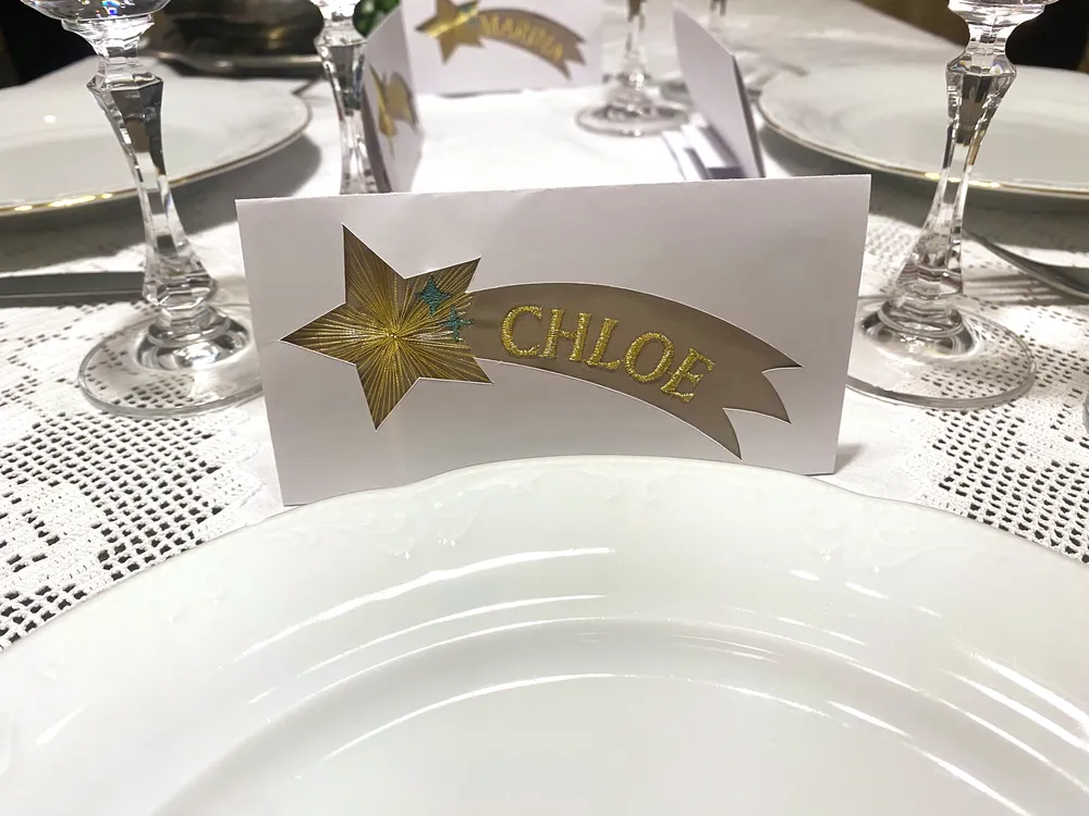 DIY Shooting Star Place Cards Embroidery Paper Craft Tutorial