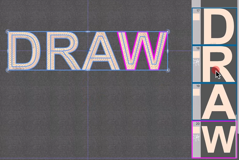 How to Elevate Your 3D Foam Embroidery with Custom Textured Patterns 19 the sequence manager on the right side of the screen showing the correct order (Tacking stitch, then the outlines, then the main satin fill)