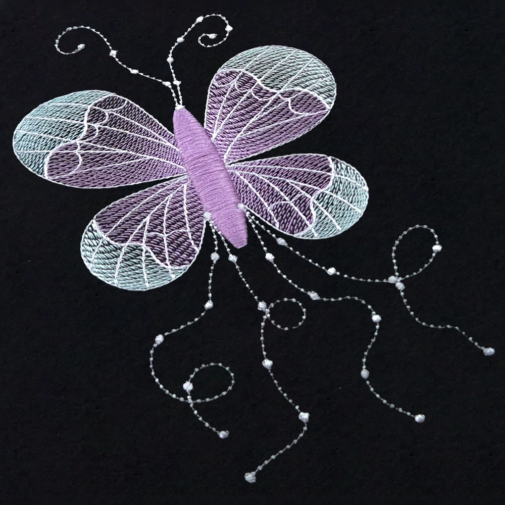 How to Digitize an Elegant Butterfly Design with Gradient Step Fills - Slant