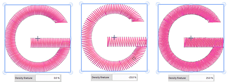 Change the density of stitch designs (.dst, .pes, .jef, .vip etc.)