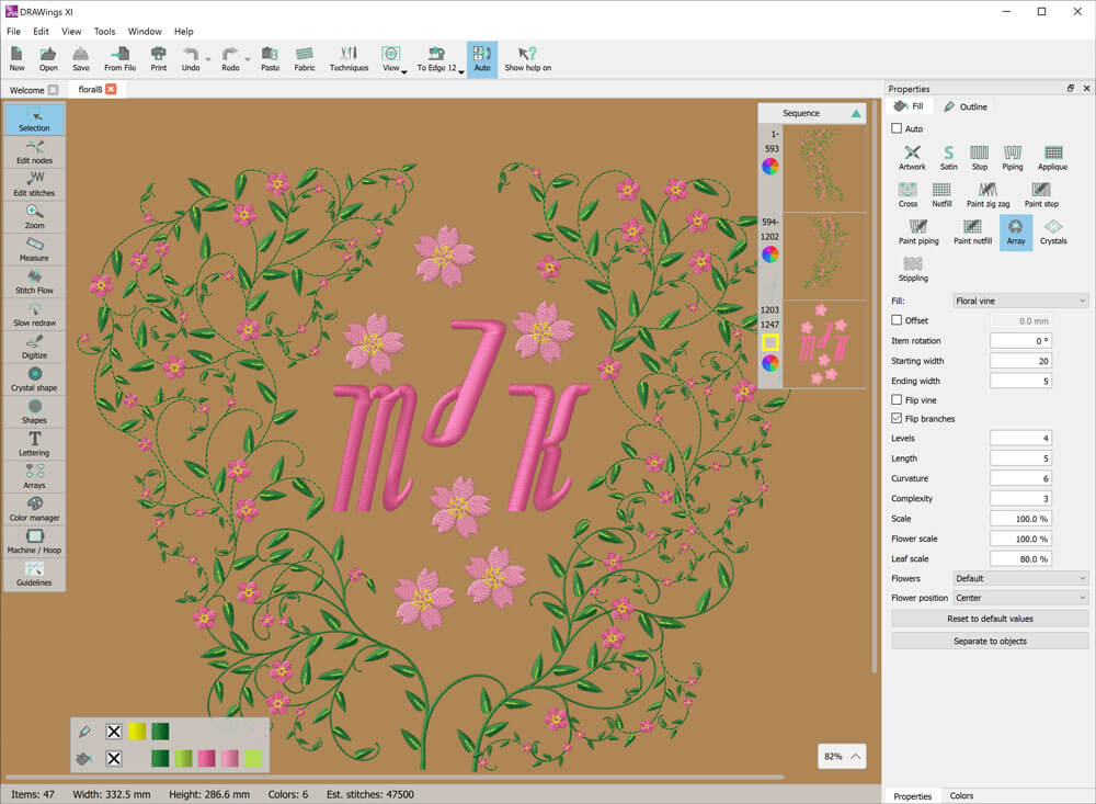 Automatic floral design creation