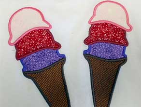 Ice cream embroidery design 1