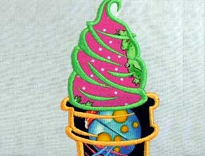 Ice cream embroidery design 7