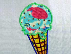 Ice cream embroidery design 5