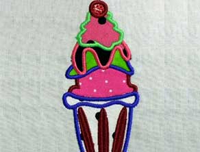Ice cream embroidery design 2