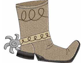 cowboy boot embroidery design
