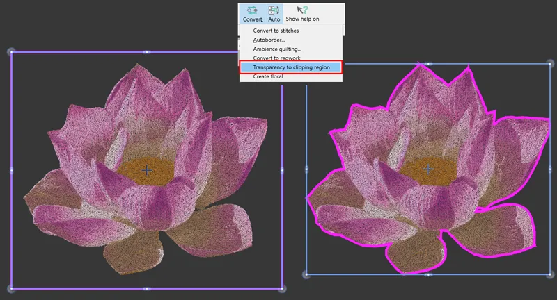 Transparency to clipping region