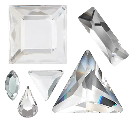 Crystal-rhinestone shapes