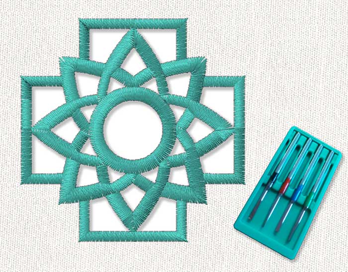 Cutwork tool that supports cutting needles for embroidery machines