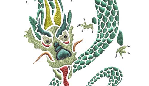 Dragon free embroidery design