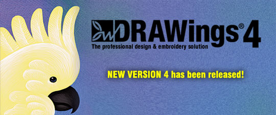 DRAWings 4 embroidery software has been released!