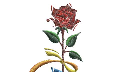 Flower free embroidery design