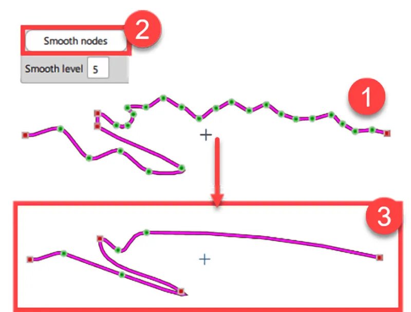 Smooth nodes - fine tune vector shape