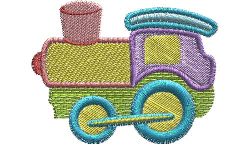 Train free embroidery design